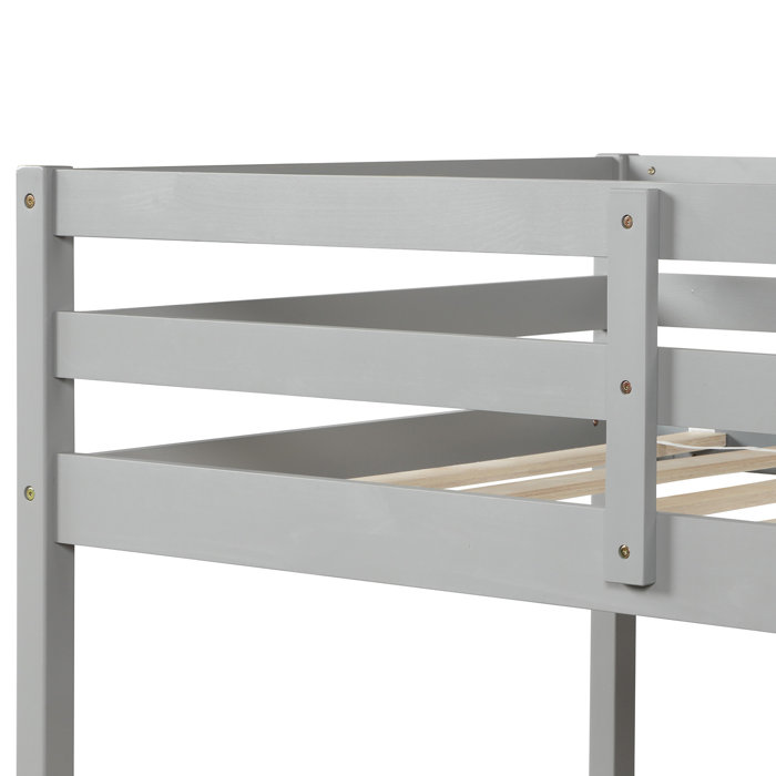 Harriet Bee Eligia Twin Over Full Solid Wood Standard Bunk Bed by